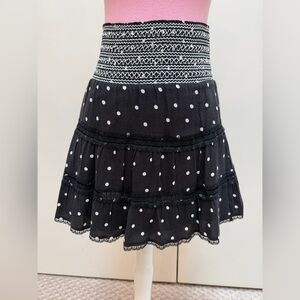 Alice + Olivia Black and White Polka Dot Skirt